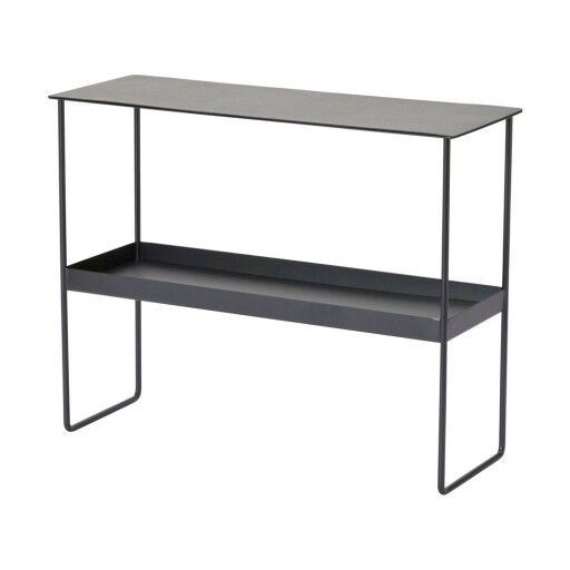Masă consolă neagră din metal 29x78 cm Bull – LIND DNA