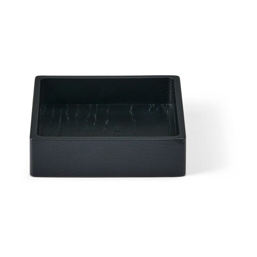 Cutie de depozitare neagră din lemn, decorativă 11x11x3 cm Square S – LIND DNA