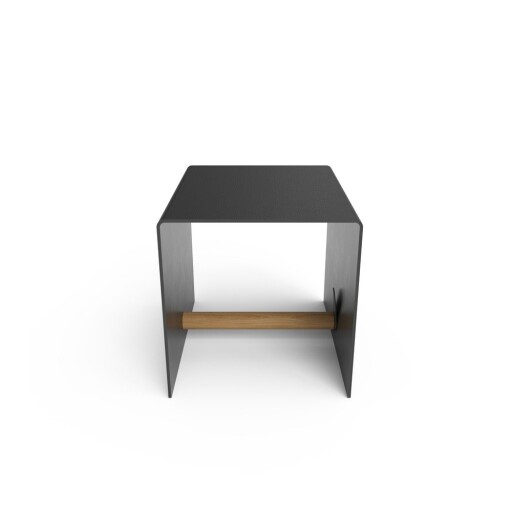 Cutie de depozitare neagră din metal și din piele ecologică decorativă 32x38x31 cm Bull – LIND DNA