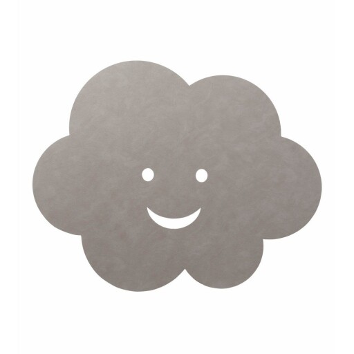 Covor pentru copii grej țesut manual din piele ecologică 113x140 cm Cloud XXXL Cloud – LIND DNA