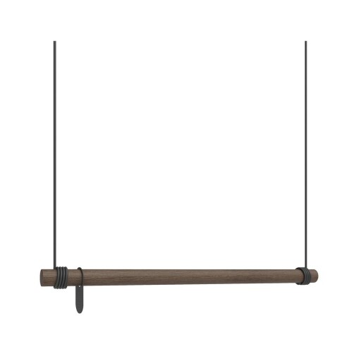 Suport pentru haine maro pentru perete din lemn de stejar 80x200x4 cm Swing M – LIND DNA