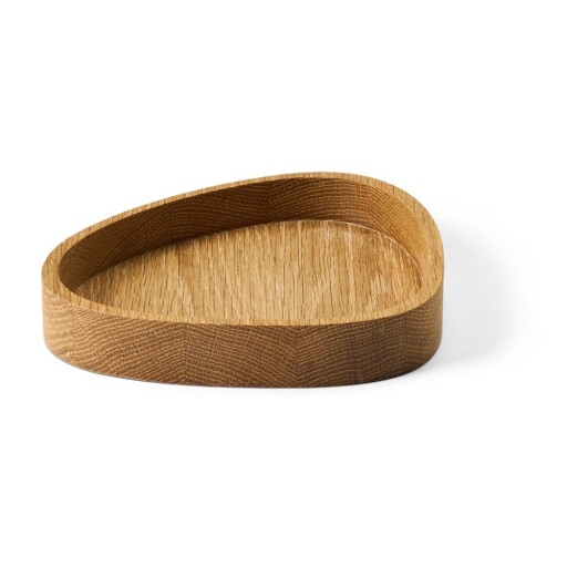 Cutie de depozitare în culoare naturală din lemn, decorativă 18x16x3 cm Curve M – LIND DNA