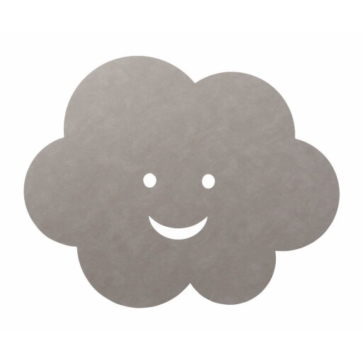 Covor pentru copii grej țesut manual din piele ecologică 70x88 cm Cloud XXL Cloud – LIND DNA