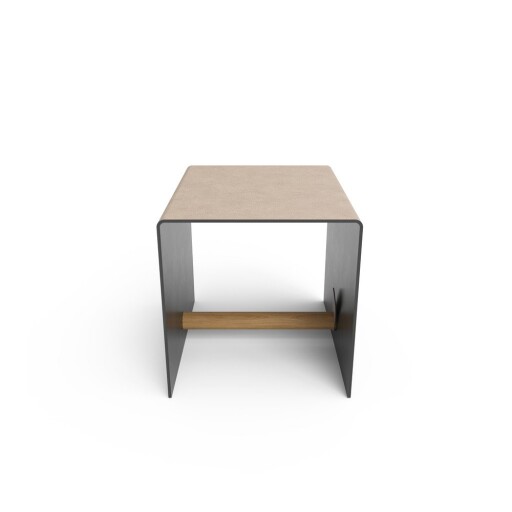 Cutie de depozitare neagră-gri din metal și din piele ecologică decorativă 32x38x31 cm Bull – LIND DNA