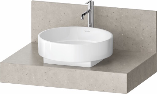 Consola pentru lavoar Duravit Balcoon Mineral 80cm  cu un decupaj  concrete mat