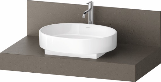 Consola pentru lavoar Duravit Balcoon Mineral 100cm  cu un decupaj  basalt mat