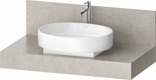 Consola pentru lavoar Duravit Balcoon Mineral 100cm  cu un decupaj  concrete mat