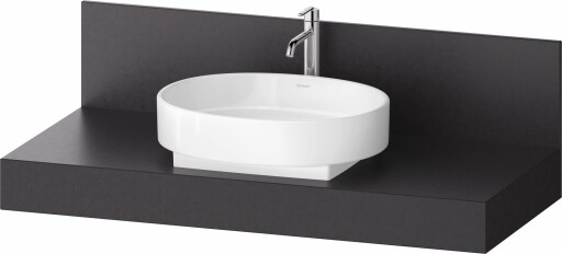 Consola pentru lavoar Duravit Balcoon Mineral 120cm  cu un decupaj  lava mat