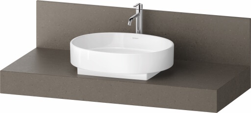 Consola pentru lavoar Duravit Balcoon Mineral 120cm  cu un decupaj  basalt mat