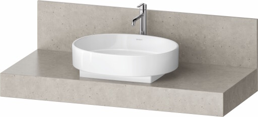 Consola pentru lavoar Duravit Balcoon Mineral 120cm  cu un decupaj  concrete mat