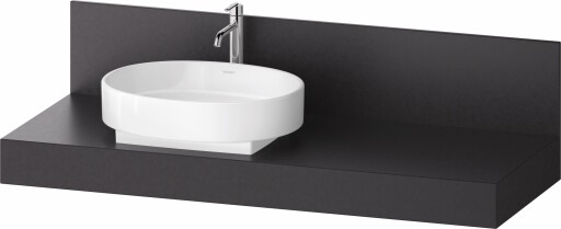 Consola pentru lavoar Duravit Balcoon Mineral 140cm  cu un decupaj  orientare stanga  lava mat