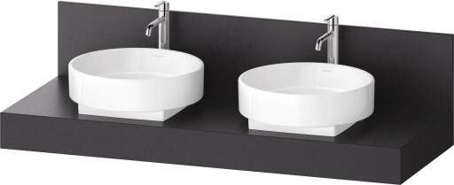 Consola pentru lavoar Duravit Balcoon Mineral 140cm  cu doua decupaje  lava mat