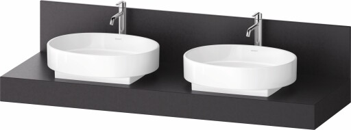 Consola pentru lavoar Duravit Balcoon Mineral 160cm  cu doua decupaje  lava mat