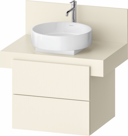 Dulap baza Duravit Balcoon 60x57cm  doua sertare cu inchidere lenta  ivory mat