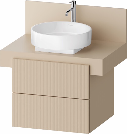 Dulap baza Duravit Balcoon 60x57cm  doua sertare cu inchidere lenta  sand beige mat