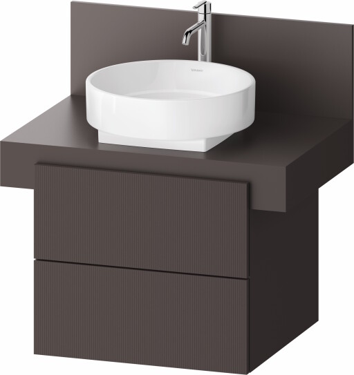 Dulap baza Duravit Balcoon 60x57cm  doua sertare cu inchidere lenta  maro mat