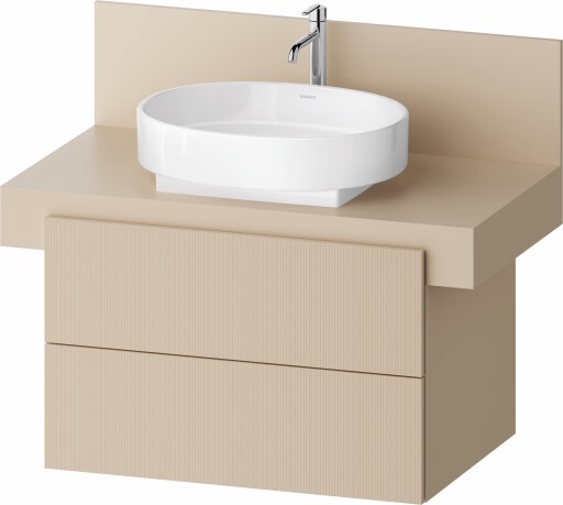 Dulap baza Duravit Balcoon 80x57cm  doua sertare cu inchidere lenta  sand beige mat