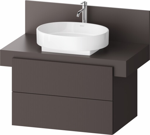 Dulap baza Duravit Balcoon 80x57cm  doua sertare cu inchidere lenta  maro mat