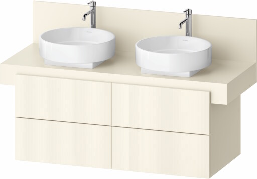 Dulap baza Duravit Balcoon 120x57cm  patru sertare cu inchidere lenta  ivory mat