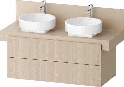 Dulap baza Duravit Balcoon 120x57cm  patru sertare cu inchidere lenta  sand beige mat