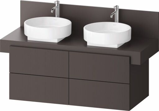 Dulap baza Duravit Balcoon 120x57cm  patru sertare cu inchidere lenta  maro mat