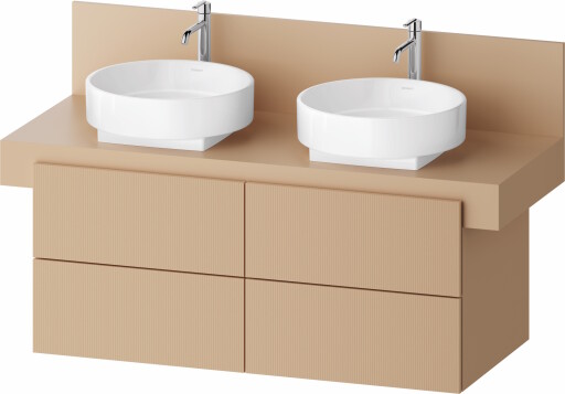 Dulap baza Duravit Balcoon 120x57cm  patru sertare cu inchidere lenta  terraccino mat
