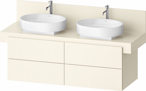 Dulap baza Duravit Balcoon 140x57cm  patru sertare cu inchidere lenta  ivory mat