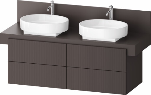 Dulap baza Duravit Balcoon 140x57cm  patru sertare cu inchidere lenta  maro mat