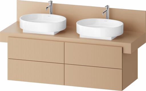Dulap baza Duravit Balcoon 140x57cm  patru sertare cu inchidere lenta  terraccino mat