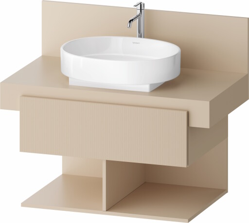 Dulap baza Duravit Balcoon 80x57cm  un sertar cu inchidere lenta  sand beige mat