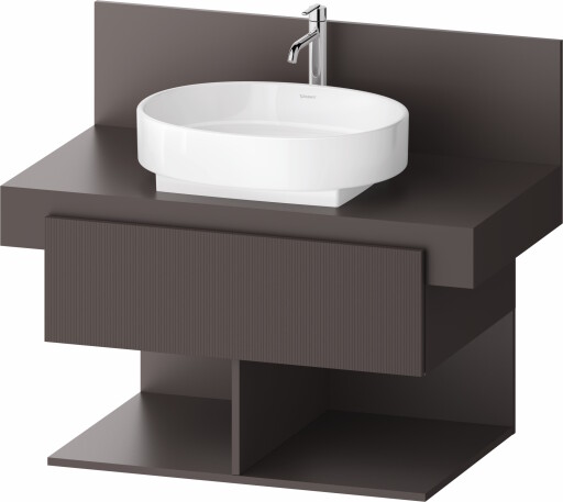 Dulap baza Duravit Balcoon 80x57cm  un sertar cu inchidere lenta  maro mat