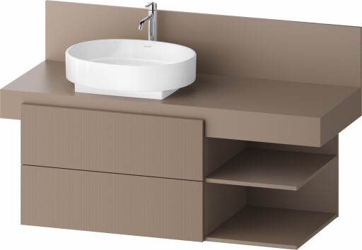 Dulap baza Duravit Balcoon 120x57cm  doua sertare cu inchidere lenta  orientare stanga  umbra mat