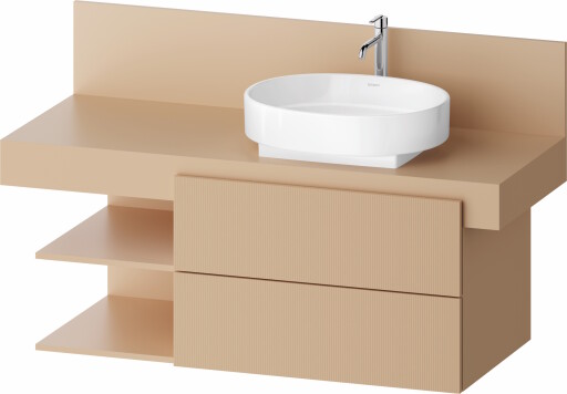 Dulap baza Duravit Balcoon 120x57cm  doua sertare cu inchidere lenta  orientare dreapta  terraccino mat