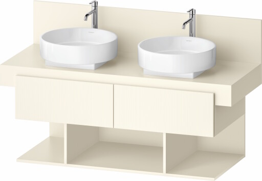 Dulap baza Duravit Balcoon 120x57cm  doua sertare cu inchidere lenta  ivory mat