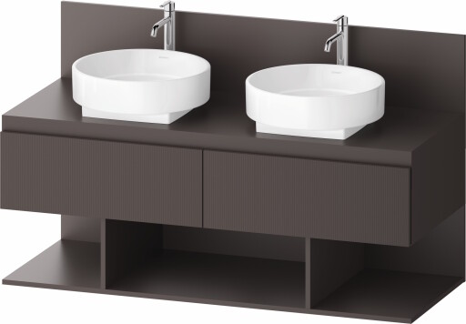 Dulap baza Duravit Balcoon 140x57cm  doua sertare cu inchidere lenta  maro mat