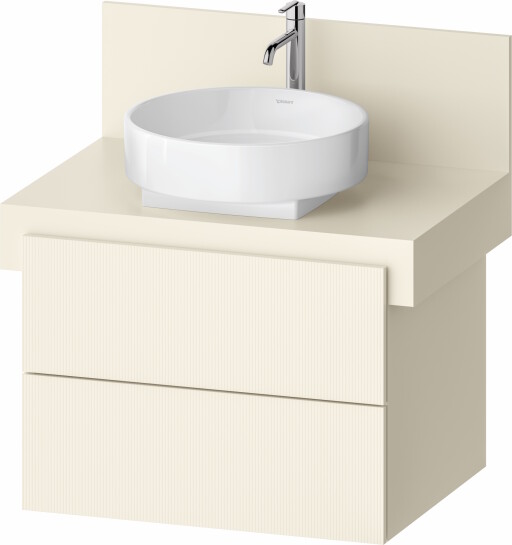 Dulap baza Duravit Balcoon 70x57cm  doua sertare cu inchidere lenta  ivory mat
