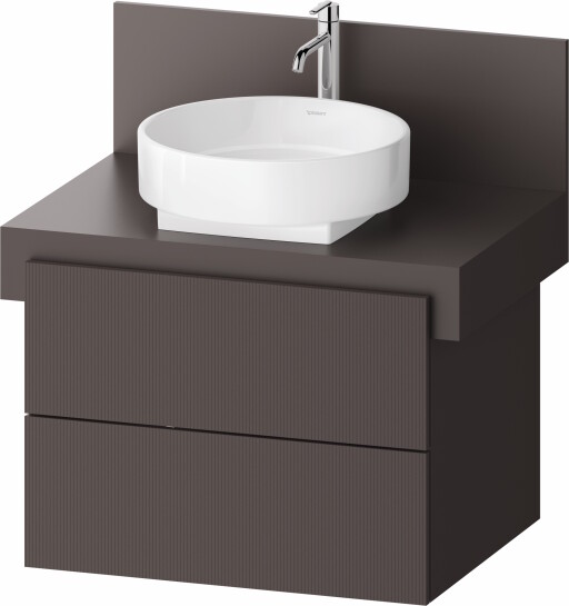Dulap baza Duravit Balcoon 70x57cm  doua sertare cu inchidere lenta  maro mat