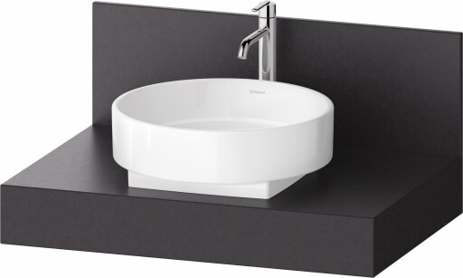 Consola pentru lavoar Duravit Balcoon Mineral 80cm  cu un decupaj  lava mat