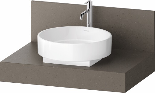 Consola pentru lavoar Duravit Balcoon Mineral 80cm  cu un decupaj  basalt mat
