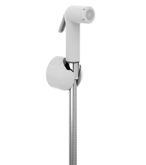 Set dus igiena intima Ideal Standard IdealSpray cu agatatoare  furtun 125cm si para de dus cu control  white