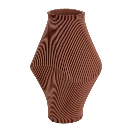 Vază maro din polirășină (înălțime 30 cm) Twisted Rib – PT LIVING