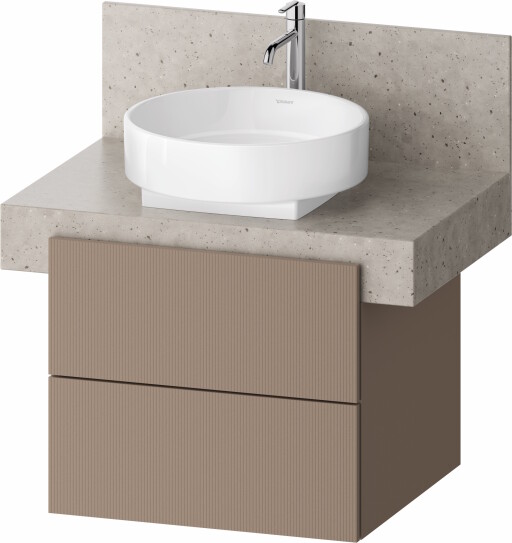 Dulap baza Duravit Balcoon 60x57cm pentru consola Mineral  doua sertare cu inchidere lenta  umbra mat
