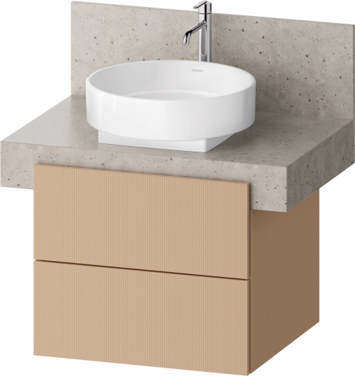 Dulap baza Duravit Balcoon 60x57cm pentru consola Mineral  doua sertare cu inchidere lenta  terraccino mat