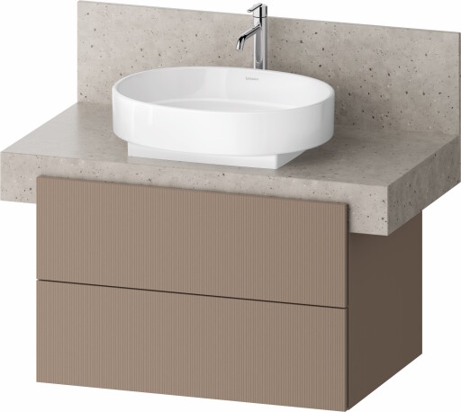 Dulap baza Duravit Balcoon 80x57cm pentru consola Mineral  doua sertare cu inchidere lenta  umbra mat