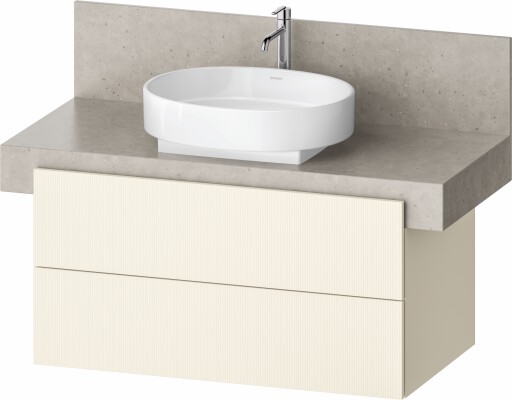 Dulap baza Duravit Balcoon 100x57cm pentru consola Mineral  doua sertare cu inchidere lenta  ivory mat