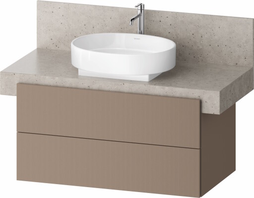 Dulap baza Duravit Balcoon 100x57cm pentru consola Mineral  doua sertare cu inchidere lenta  umbra mat