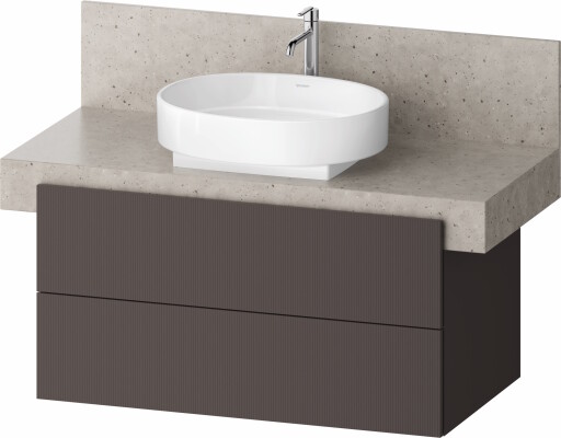 Dulap baza Duravit Balcoon 100x57cm pentru consola Mineral  doua sertare cu inchidere lenta  maro mat