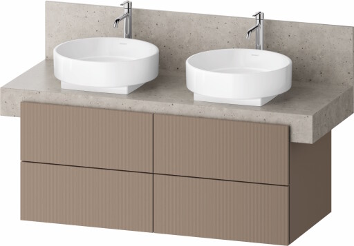 Dulap baza Duravit Balcoon 120x57cm pentru consola Mineral  patru sertare cu inchidere lenta  umbra mat
