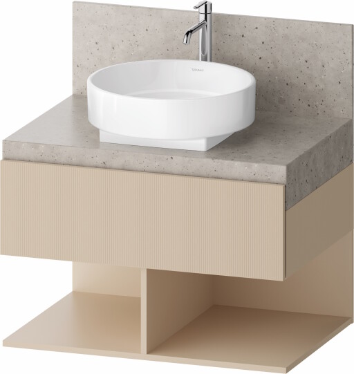 Dulap baza Duravit Balcoon 60x57cm pentru consola Mineral  un sertar cu inchidere lenta  sand beige mat
