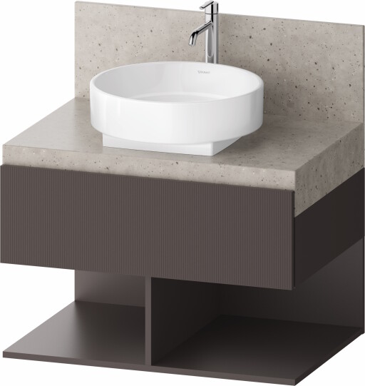Dulap baza Duravit Balcoon 60x57cm pentru consola Mineral  un sertar cu inchidere lenta  maro mat